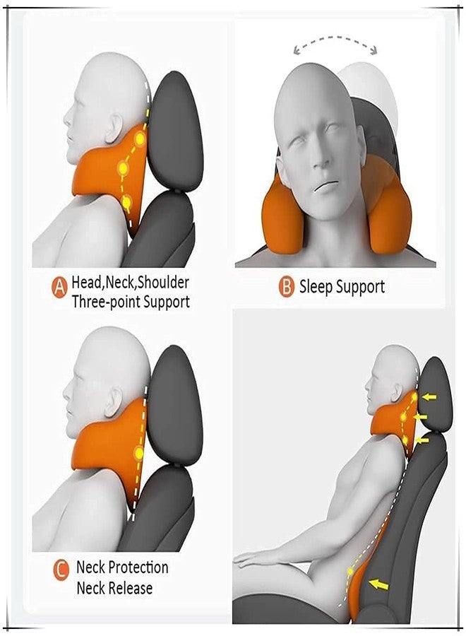 Overa Headrest Pillow Travel Pillow U Shaped Neck Pillow Ergonomic Design Head Pillow Driving Head Rest Support Pillows for Car Seat Airplane Home Use. - Image 4